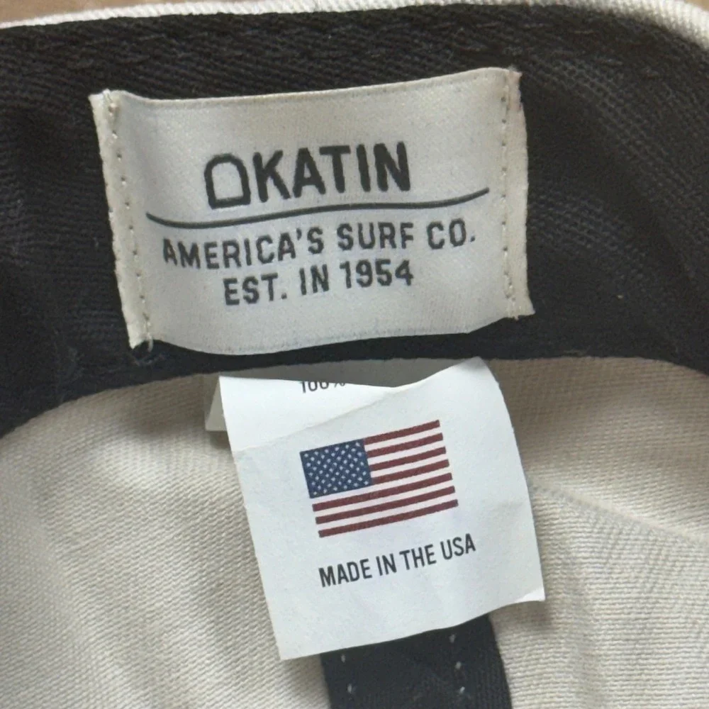Katin No Shirt No Shoes No Problemo Snapback Hat Off White Made in USA Surf Cap